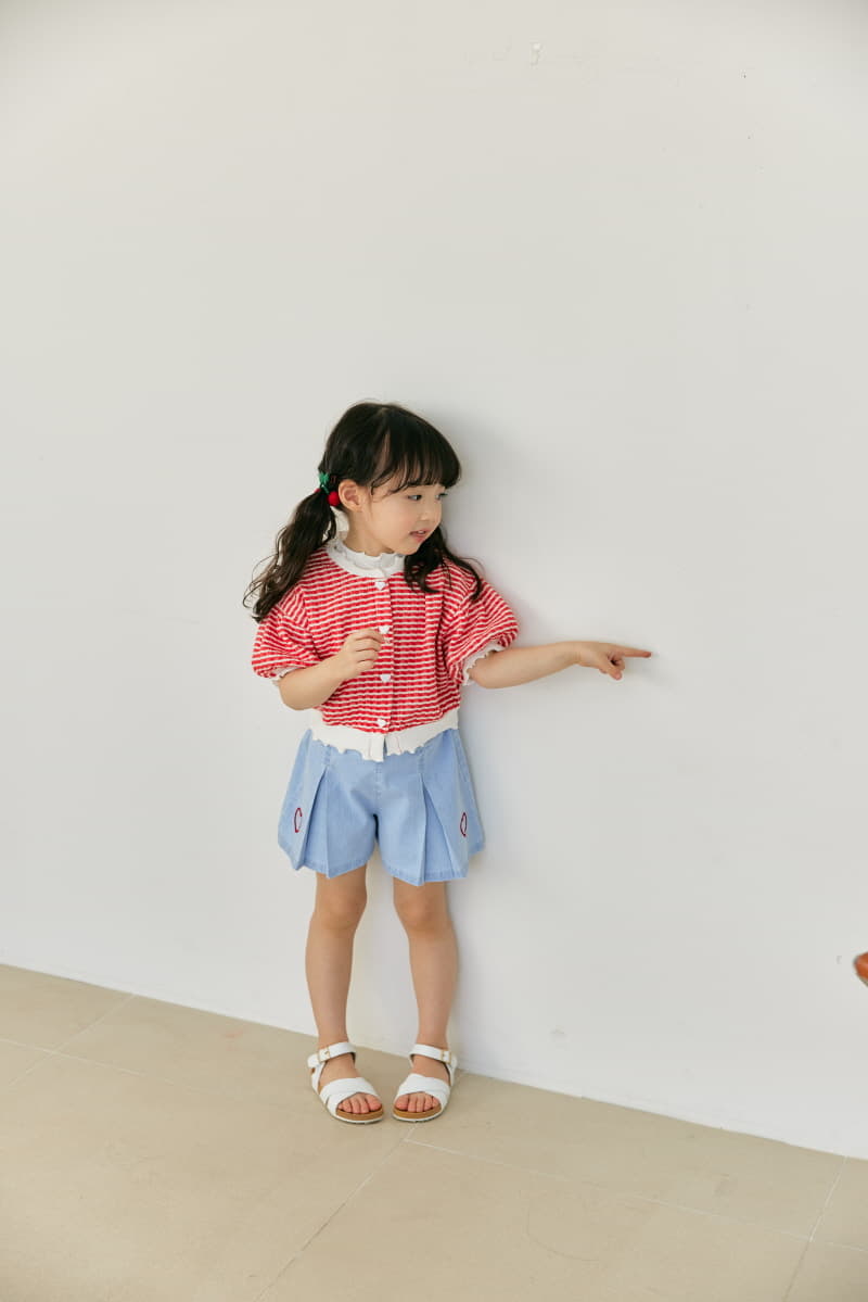 Orange Mom - Korean Children Fashion - #minifashionista - Heart Wrinkle Skirt Pants - 9