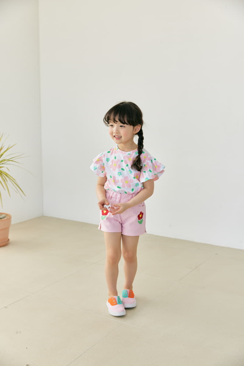 Orange Mom - Korean Children Fashion - #stylishchildhood - Heart Flower Tee - 9
