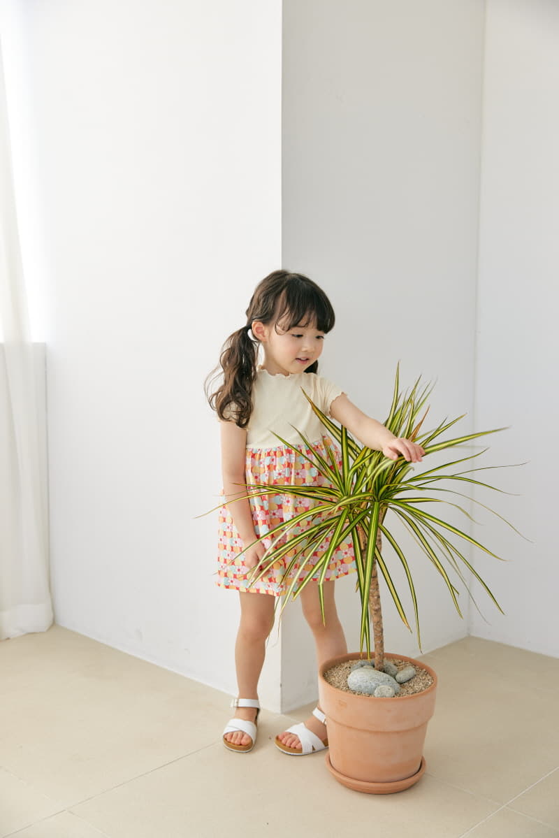 Orange Mom - Korean Children Fashion - #todddlerfashion - Rib Color One-piece - 3
