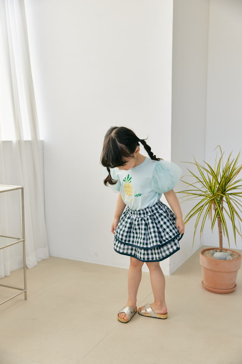 Orange Mom - Korean Children Fashion - #toddlerclothing - Mesh Puff Sleeves Tee - 5