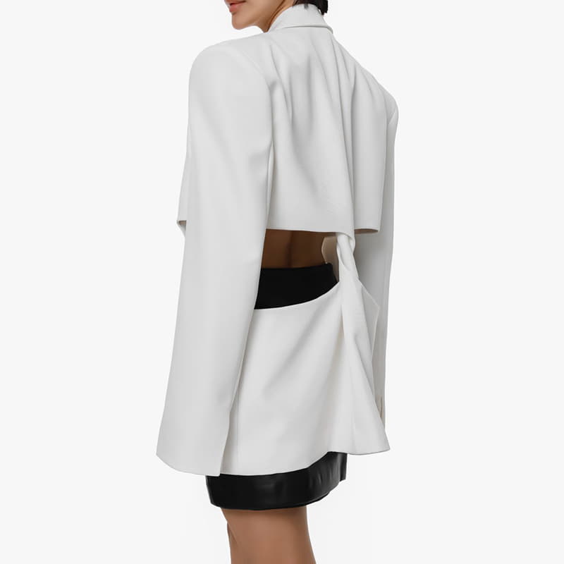 Paper Moon - Korean Women Fashion - #womensfashion - Square Shoulder Detail Jacket - 4