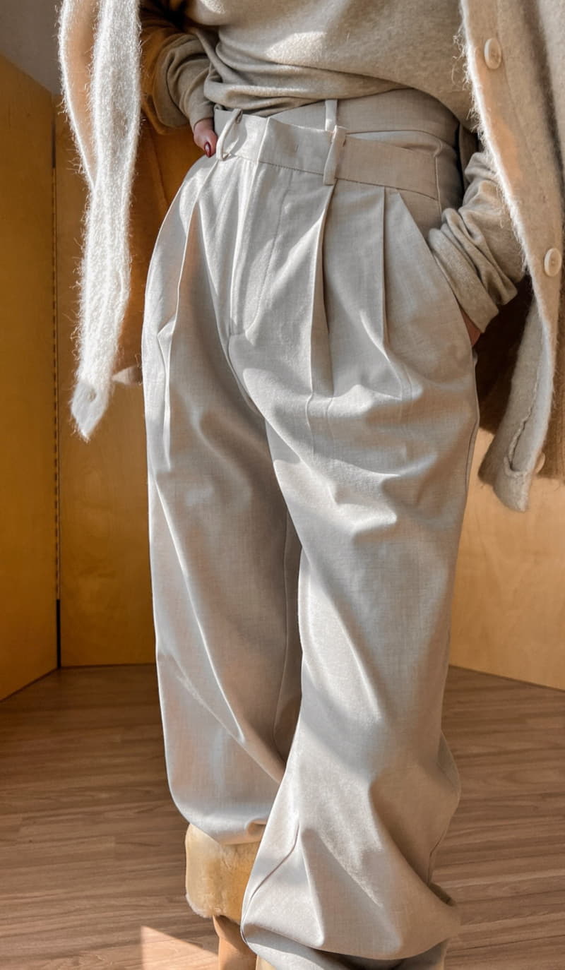 Paper Moon - Korean Women Fashion - #momslook - Unbalance Pintuck Pants