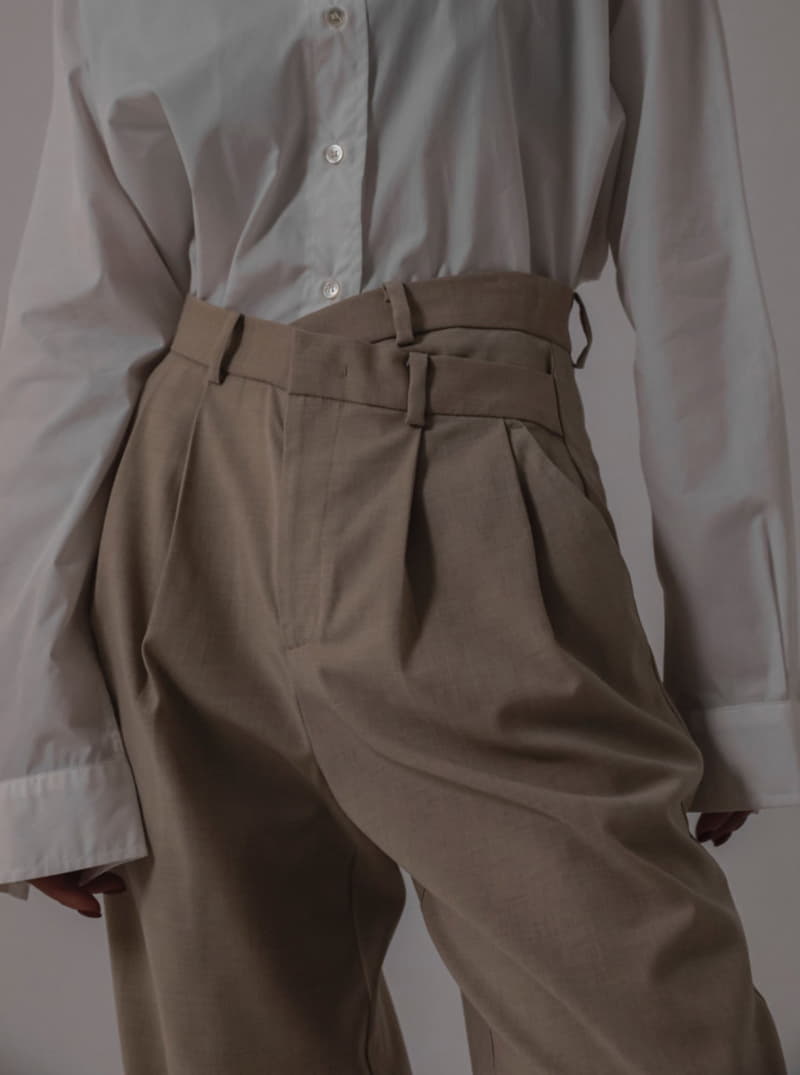 Paper Moon - Korean Women Fashion - #momslook - Unbalance Pintuck Pants - 7