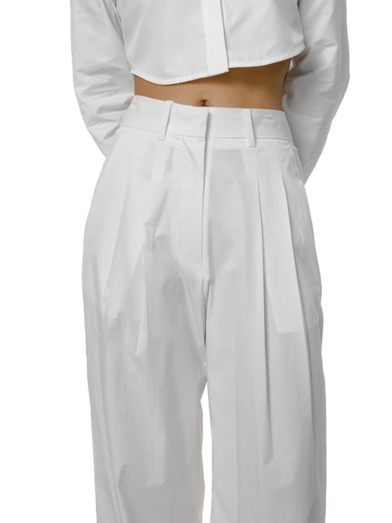 Paper Moon - Korean Women Fashion - #momslook - Cotton Two Wide Pants - 6
