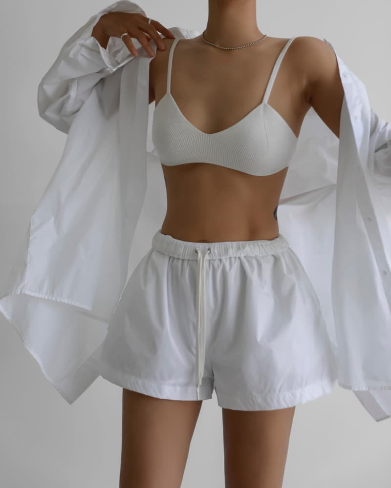 Paper Moon - Korean Women Fashion - #momslook - Nylon Back Slit Detail Oversize Shirt - 6