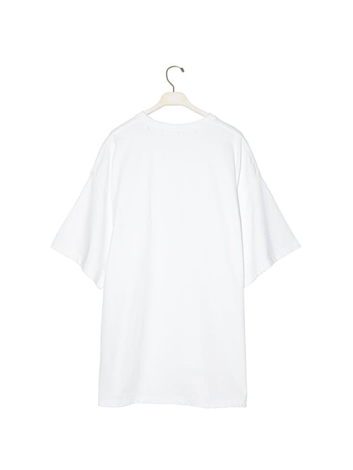 Paper Moon - Korean Women Fashion - #momslook - Oversized Pigment Cutted Detail Tee  - 6