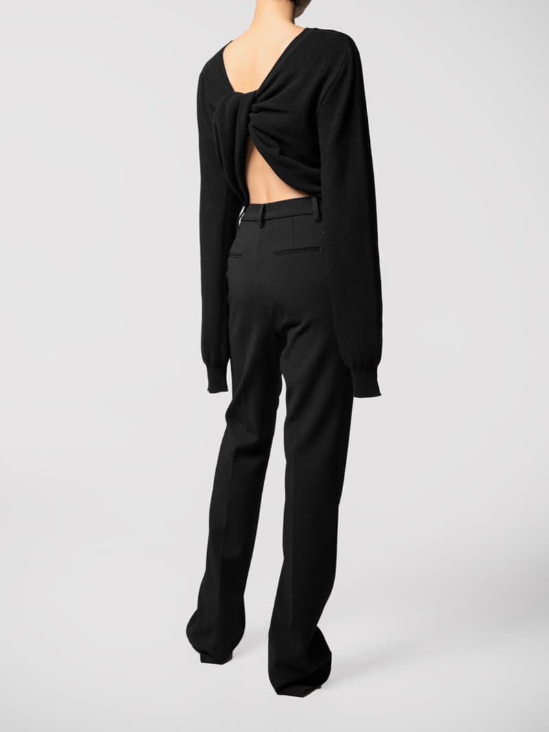Paper Moon - Korean Women Fashion - #momslook - Straght Fit Tuxedo Trousers - 2