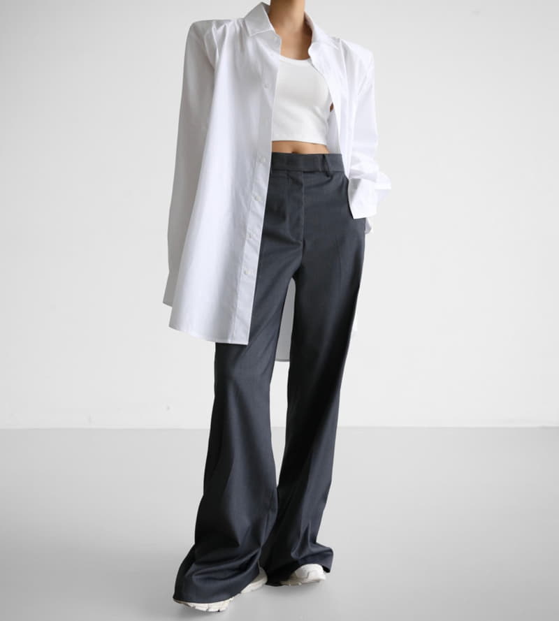 Paper Moon - Korean Women Fashion - #momslook - straight maxi length wide trousers - 9