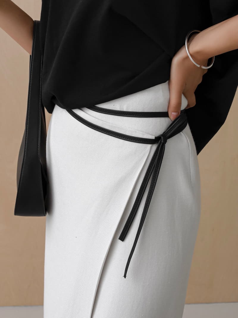 Paper Moon - Korean Women Fashion - #thelittlethings - linen wrap pencil maxi skirt - 4