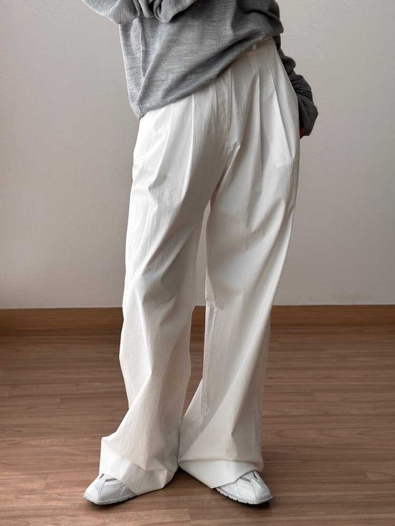 Paper Moon - Korean Women Fashion - #womensfashion - cotton two pin - tuck wide trousers - 4