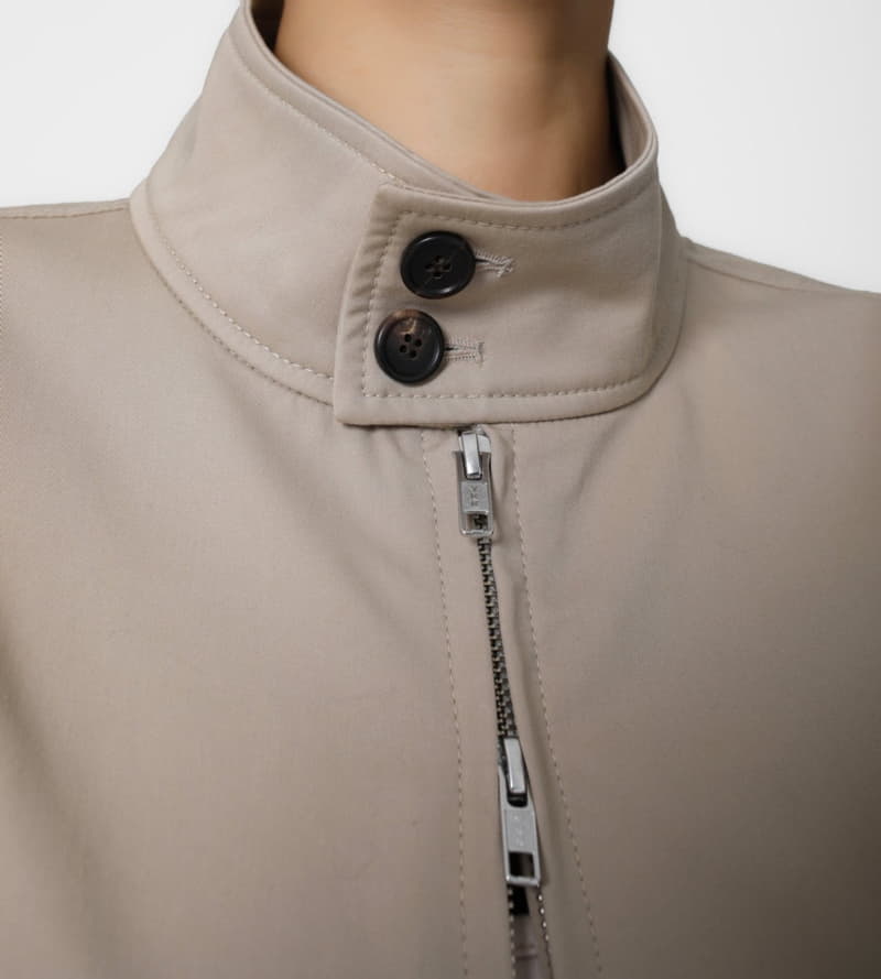 Paper Moon - Korean Women Fashion - #momslook - shoulder padded cotton harrington jacket - 8