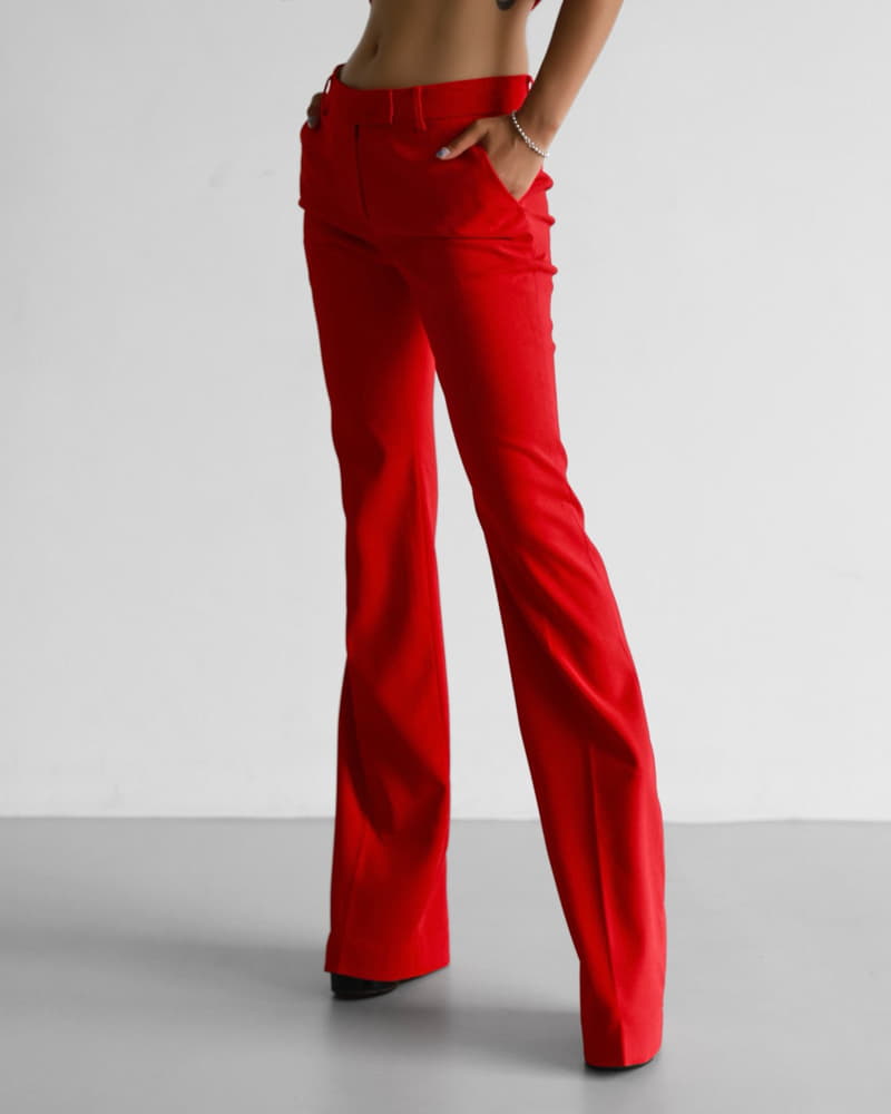 Paper Moon - Korean Women Fashion - #momslook - maxi flared boots cut tailored trousers - 6