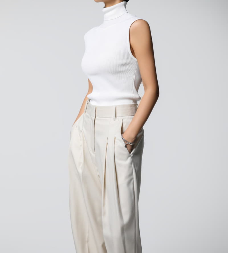 Paper Moon - Korean Women Fashion - #restrostyle - soft touch pin tuck wide trousers  - 2