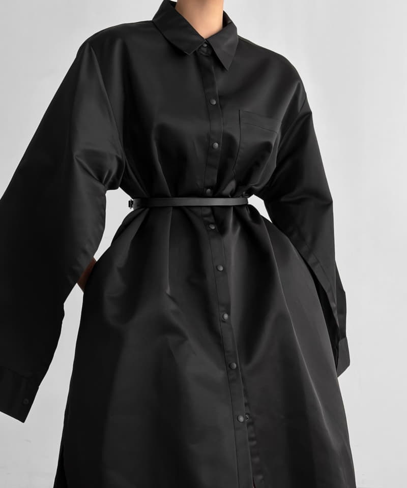 Paper Moon - Korean Women Fashion - #restrostyle - Shiny One-piec Coat - 4