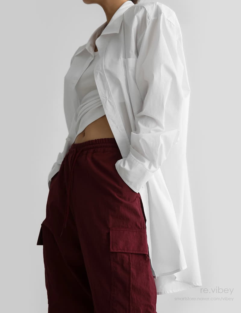 Paper Moon - Korean Women Fashion - #romanticstyle - Maxy Obersize Pad SHOulder Button Down Shirt - 4