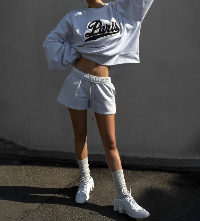 Paper Moon - Korean Women Fashion - #shopsmall - jersey sweat shorts - 7