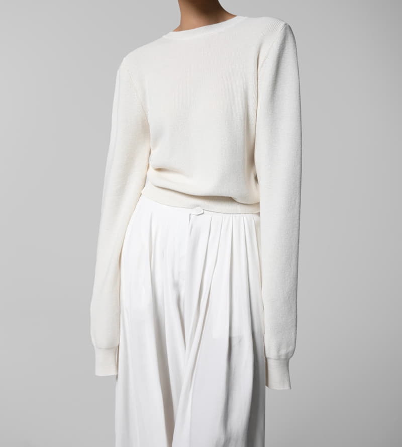 Paper Moon - Korean Women Fashion - #thatsdarling - cotton back twist drape knit top