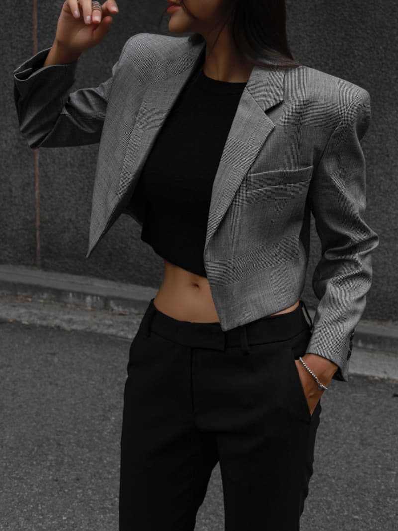 Paper Moon - Korean Women Fashion - #thatsdarling - open front cropped blazer - 4