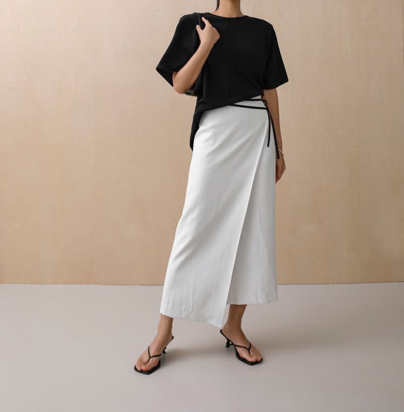 Paper Moon - Korean Women Fashion - #thelittlethings - linen wrap pencil maxi skirt - 3