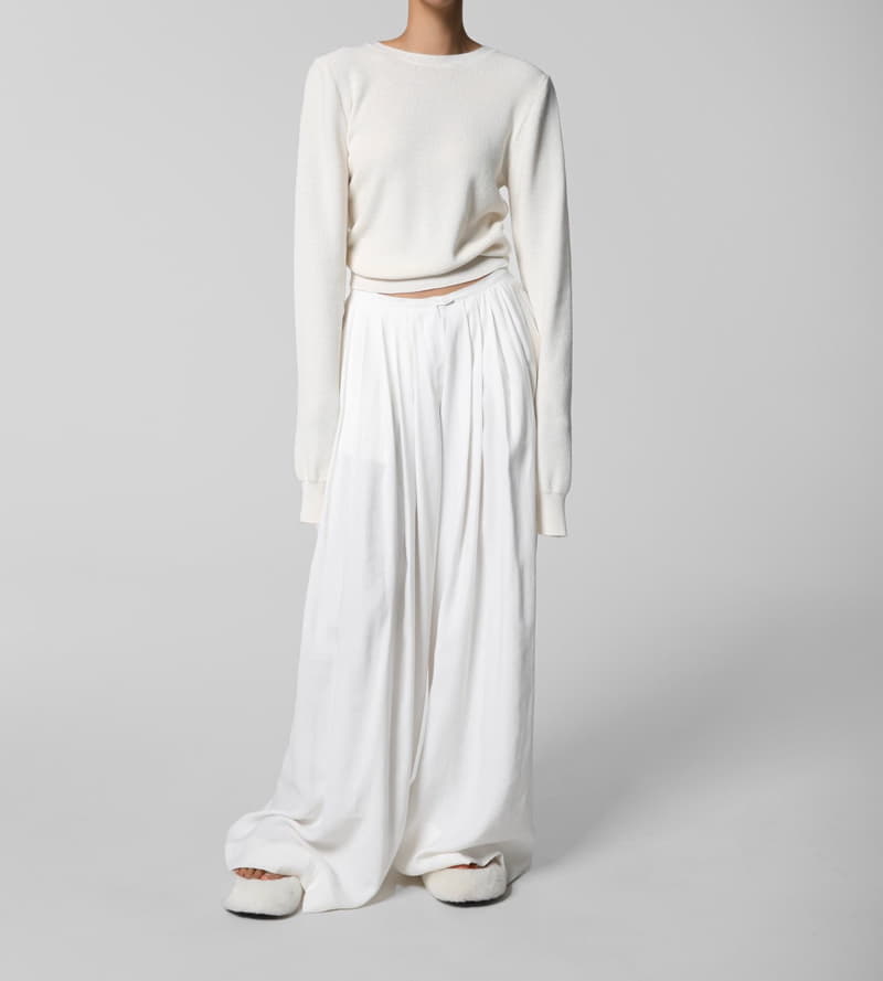 Paper Moon - Korean Women Fashion - #thelittlethings - cotton back twist drape knit top - 2