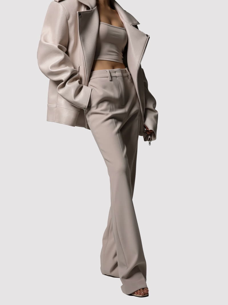 Paper Moon - Korean Women Fashion - #womensfashion - Straght Fit Tuxedo Trousers - 4