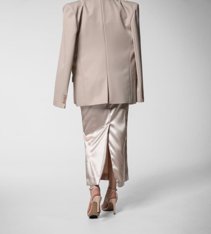 Paper Moon - Korean Women Fashion - #vintageinspired - Silky Vegan Leather Maxi Pencil Skirt - 4