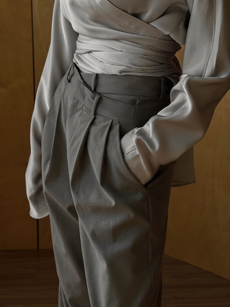 Paper Moon - Korean Women Fashion - #womensfashion - Unbalance Pintuck Pants - 10