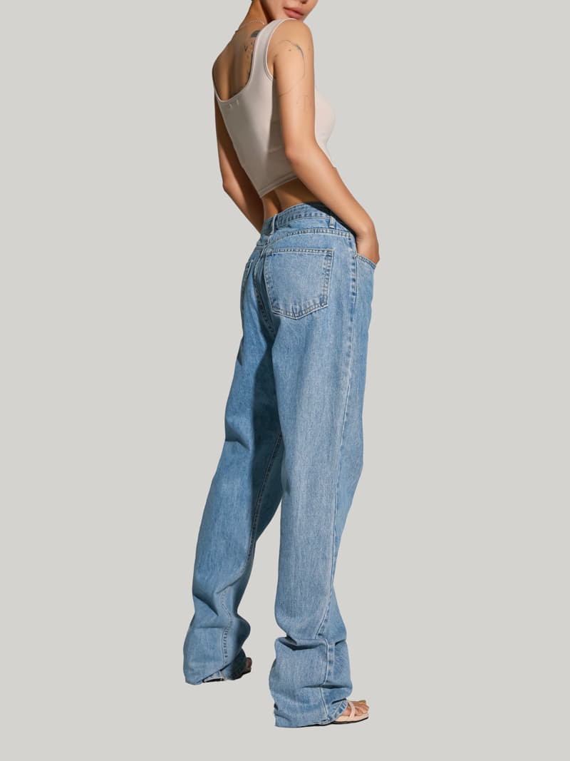 Paper Moon - Korean Women Fashion - #womensfashion - Maxy Length Button Fly Jeans - 10