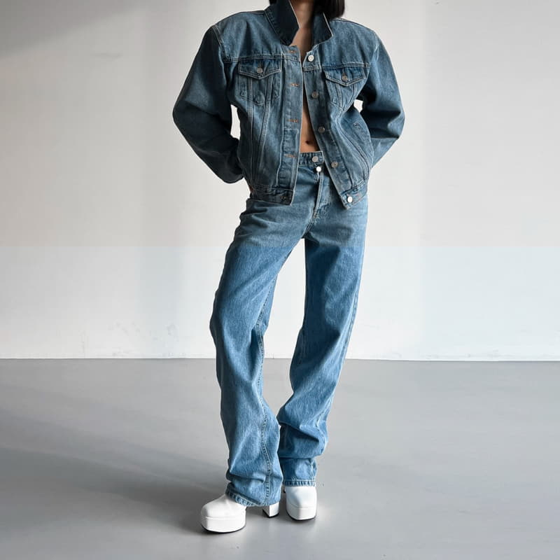 Paper Moon - Korean Women Fashion - #womensfashion - Maxy Length Button Fly Jeans - 2