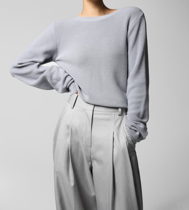 Paper Moon - Korean Women Fashion - #womensfashion - cotton back twist drape knit top - 12