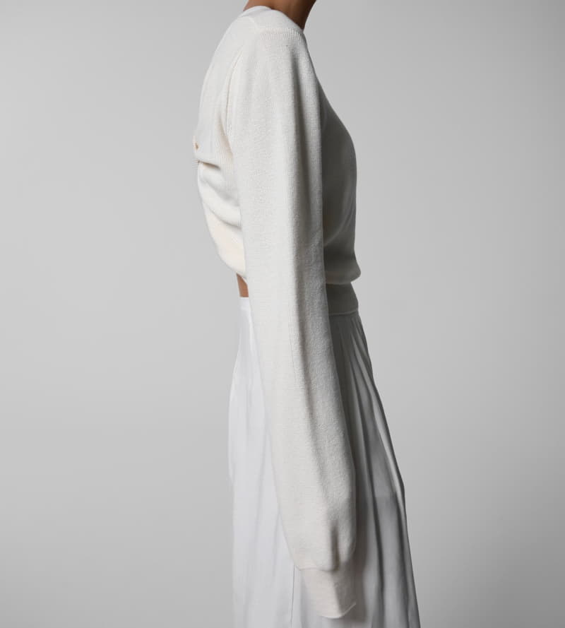 Paper Moon - Korean Women Fashion - #womensfashion - cotton back twist drape knit top - 8