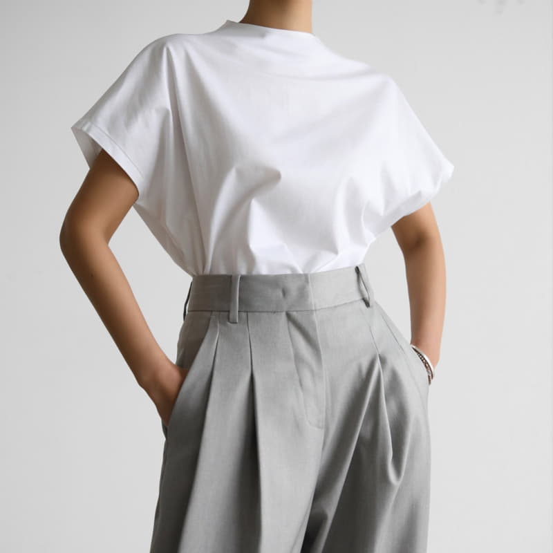 Paper Moon - Korean Women Fashion - #womensfashion - high neck french sleeve top - 2