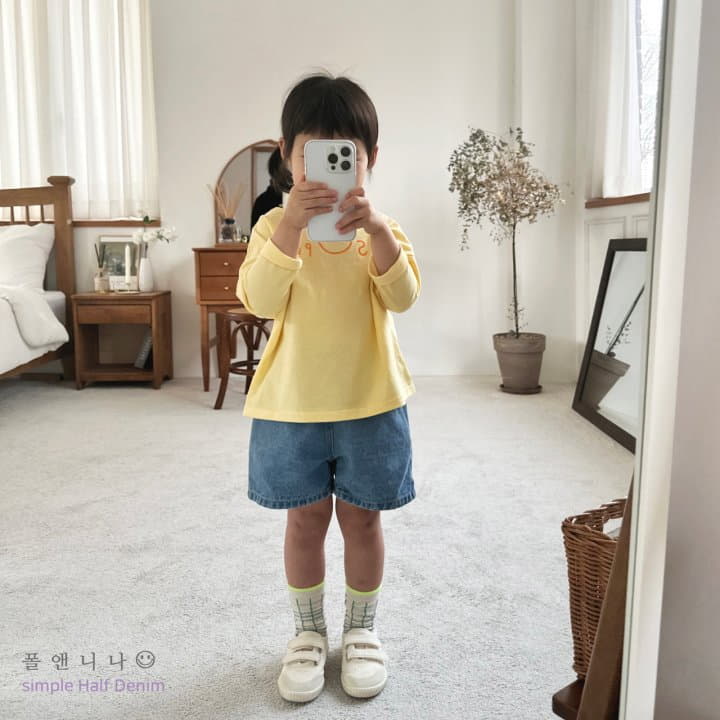 Paul & Nina - Korean Children Fashion - #magicofchildhood - Simple Heart Half Jeans - 5