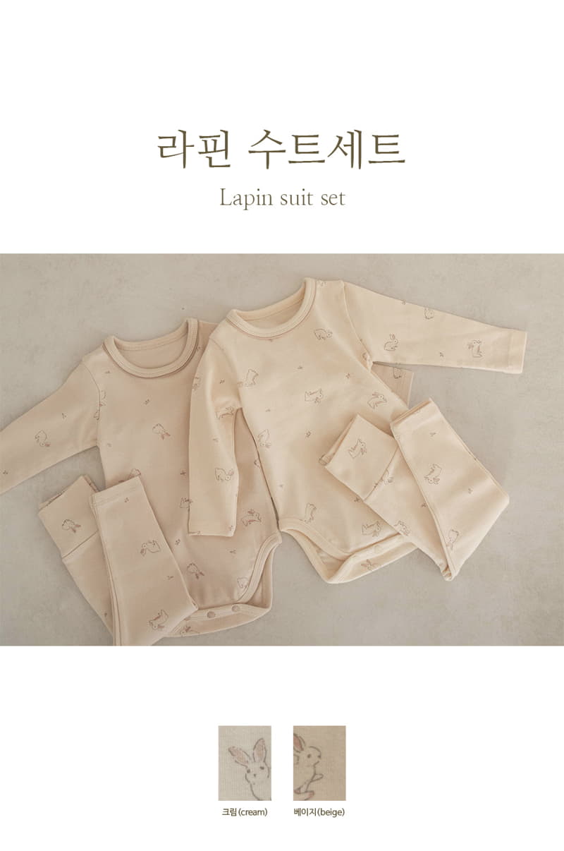 Peekaboo - Korean Baby Fashion - #babyboutiqueclothing - Lapin Bodysuit Set