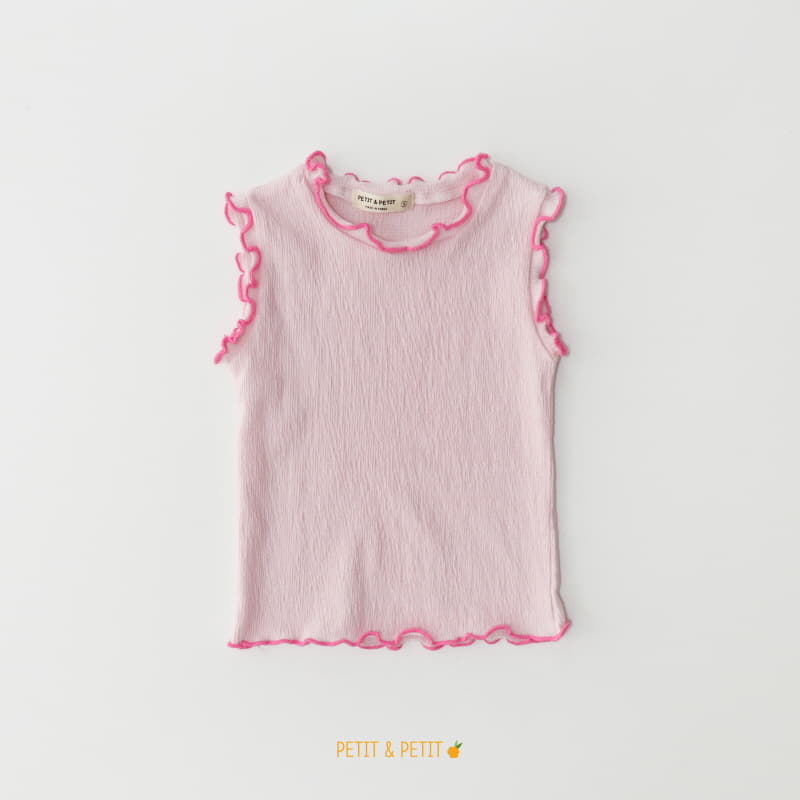 Petit & Petit - Korean Children Fashion - #littlefashionista - Color Terry Sleeveless Tee - 5