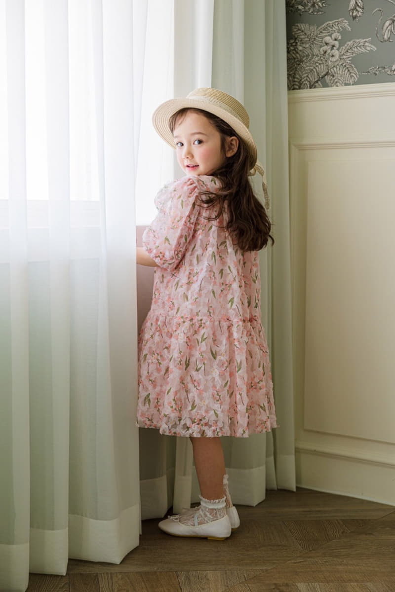 Pink Berry - Korean Children Fashion - #childofig - Cherry Blossom One-piece