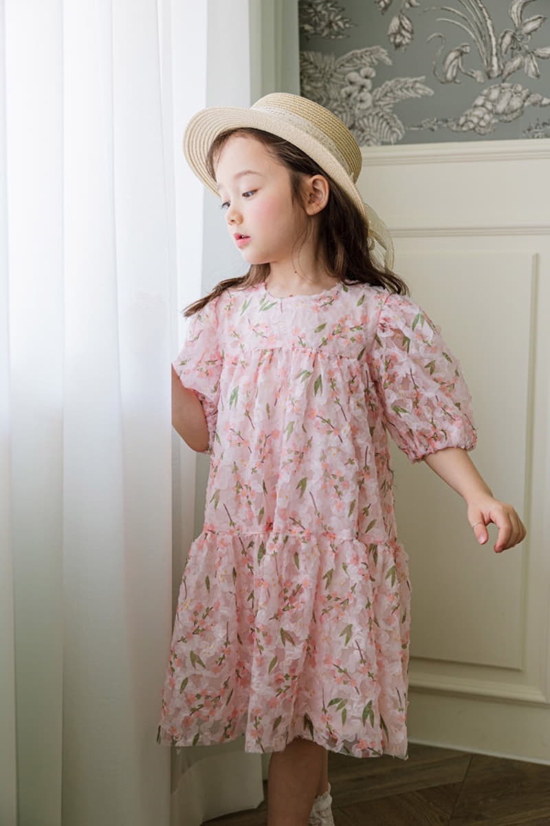 Pink Berry - Korean Children Fashion - #childrensboutique - Cherry Blossom One-piece - 2