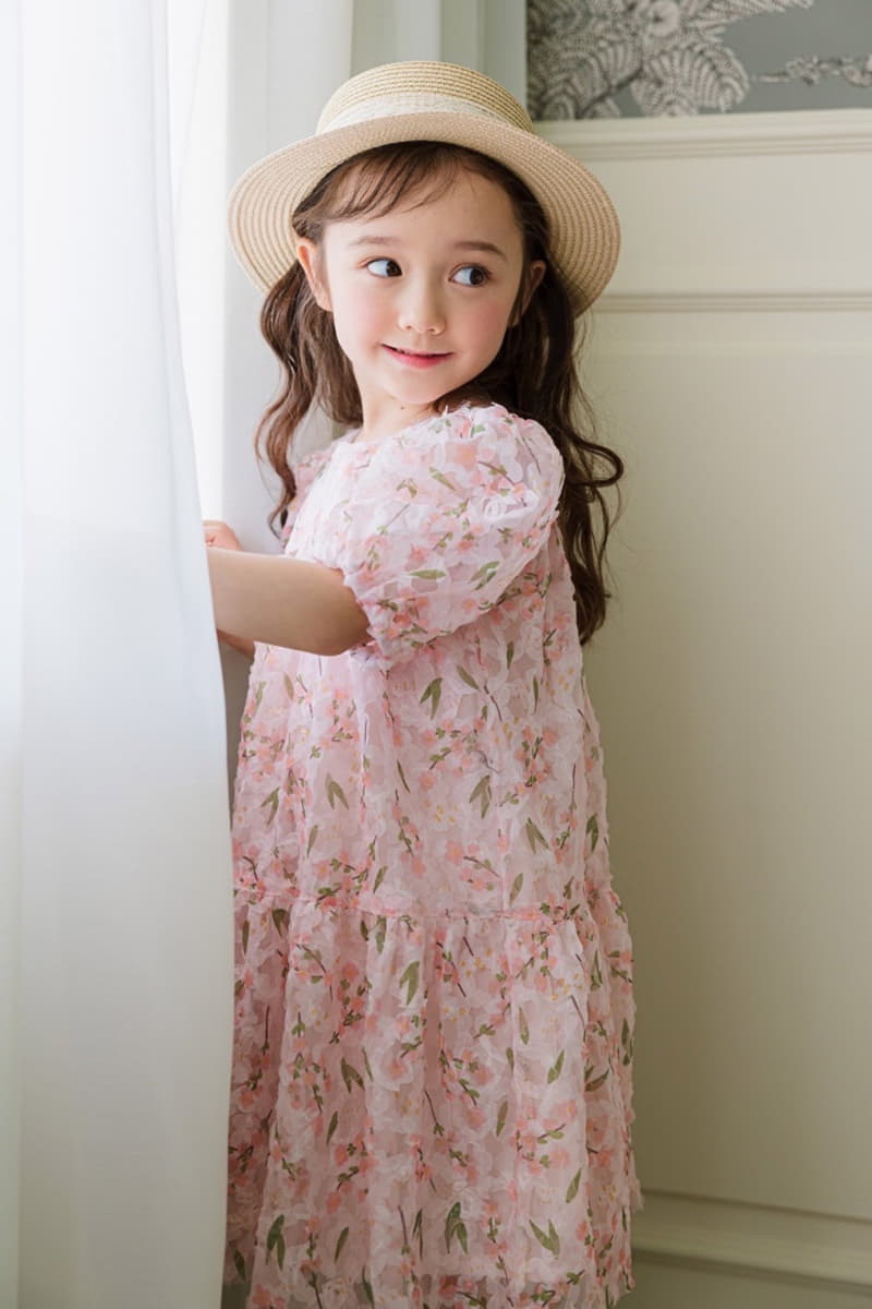 Pink Berry - Korean Children Fashion - #designkidswear - Cherry Blossom One-piece - 3