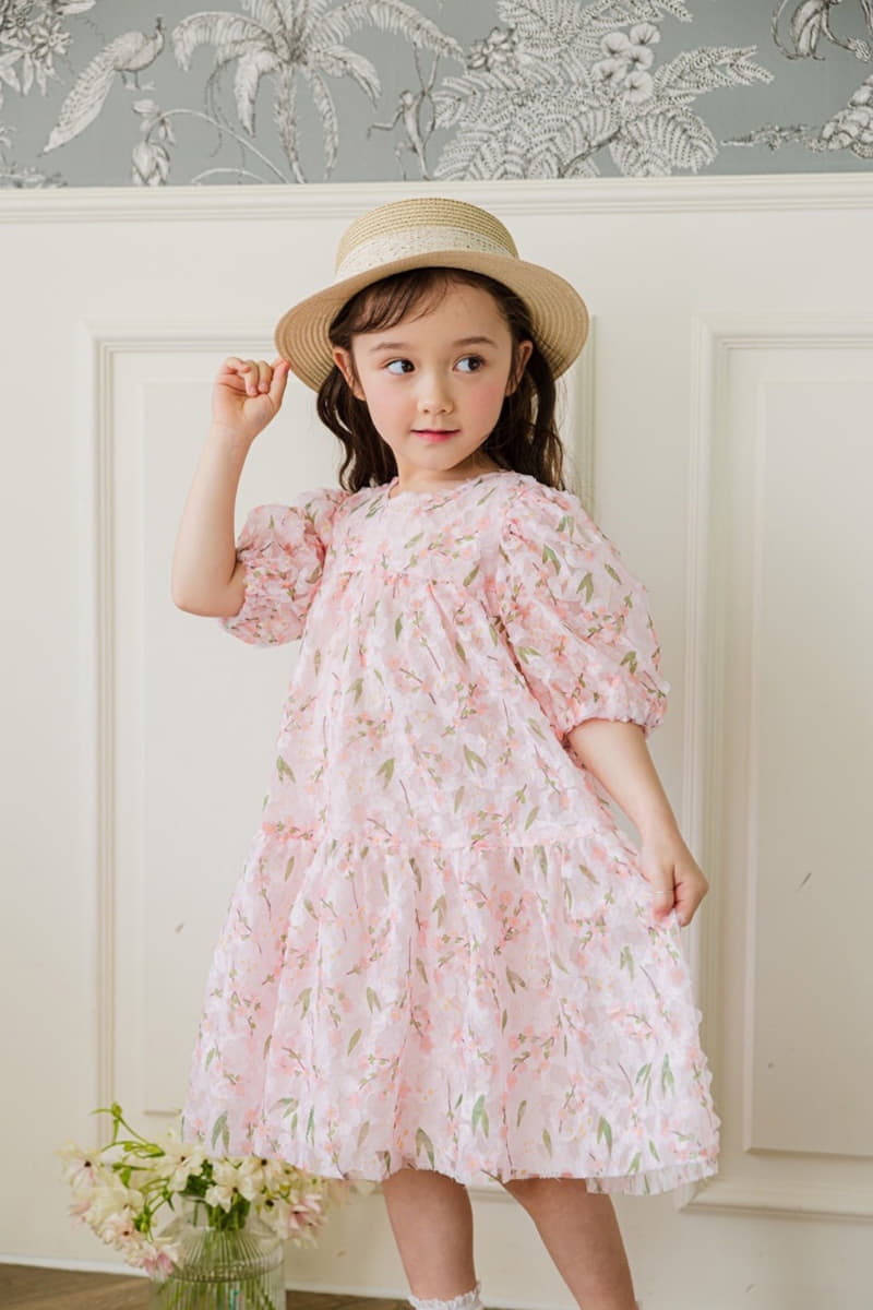 Pink Berry - Korean Children Fashion - #designkidswear - Cherry Blossom One-piece - 4