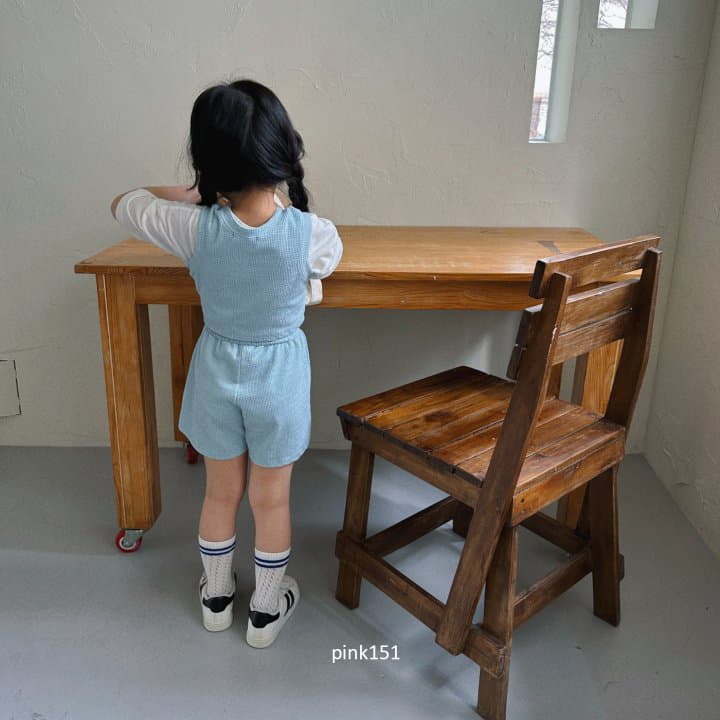 Pink151 - Korean Children Fashion - #kidsshorts - Chock Waffle Sleeveless - 11