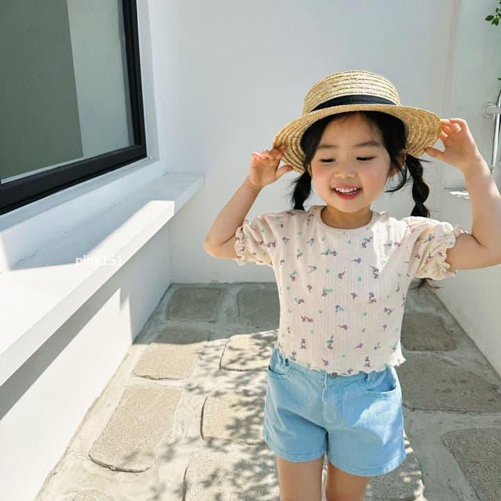 Pink151 - Korean Children Fashion - #kidsshorts - Laendar Crop Tee - 6