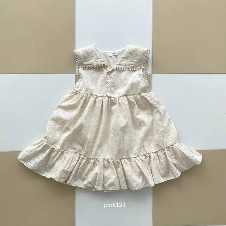 Pink151 - Korean Children Fashion - #magicofchildhood - Sailor Dot One-piece