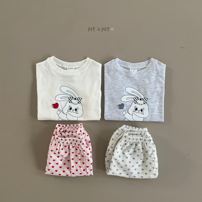 Pitapat - Korean Children Fashion - #childofig - Heart Bbong Top Bottom Set - 8