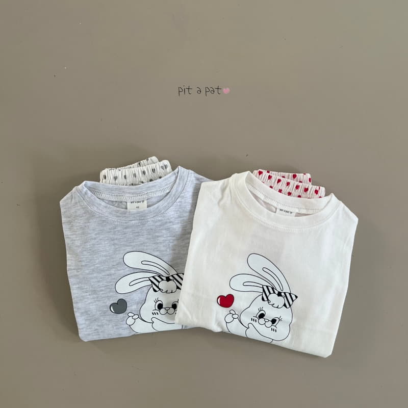 Pitapat - Korean Children Fashion - #childrensboutique - Heart Bbong Top Bottom Set - 9