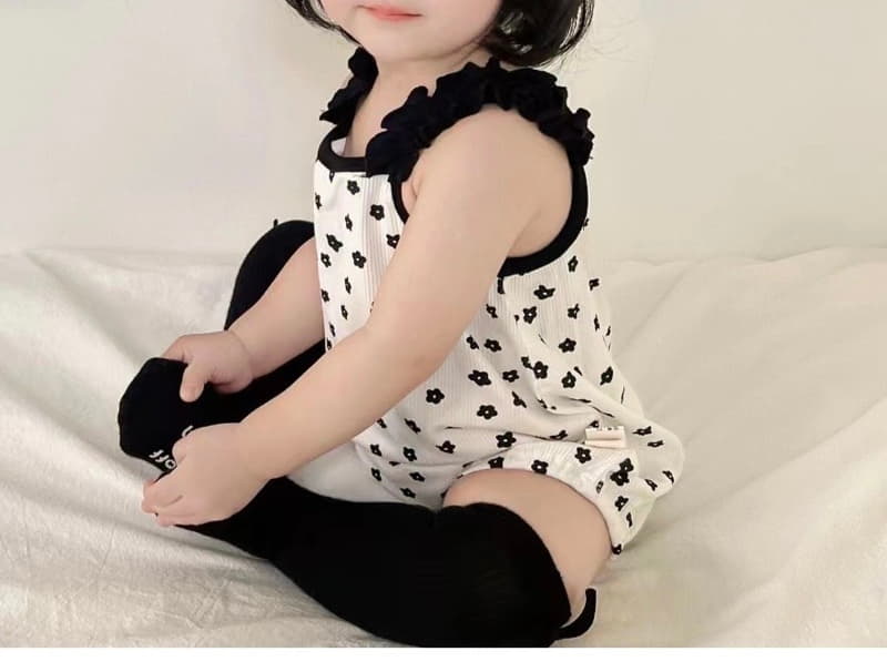 Reve Kid - Korean Baby Fashion - #babyboutiqueclothing - Flower Sleeveless Bodysuit
