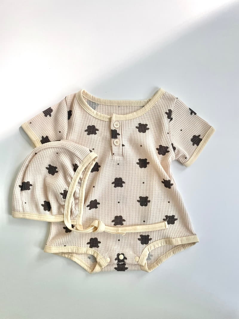 Reve Kid - Korean Baby Fashion - #babyoutfit - Waffle Bodysuit - 2