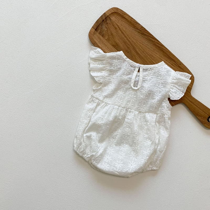 Reve Kid - Korean Baby Fashion - #babyoutfit - Small Frill Bodysuit Set