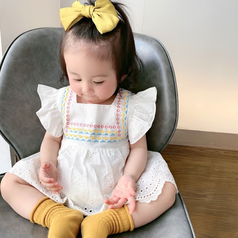 Reve Kid - Korean Baby Fashion - #smilingbaby - One-piece Frill Bodysuit - 6