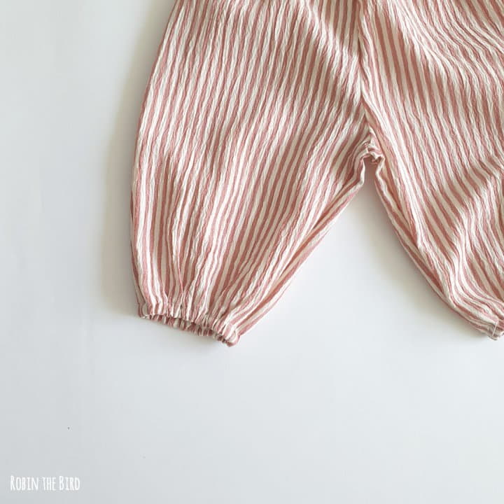 Saerobin - Korean Children Fashion - #Kfashion4kids - Stripes Wrinkel Pants - 6