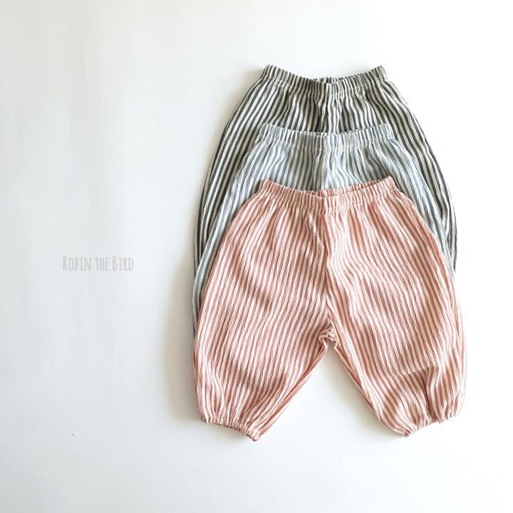 Saerobin - Korean Children Fashion - #prettylittlegirls - Stripes Wrinkel Pants - 10